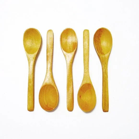 NEW LOT 5 Piece Set HAND CARVED Eco Friendly Bamboo SPOONS Utensils - Picture 1 of 5